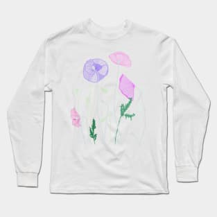 PINK POPPIES Long Sleeve T-Shirt